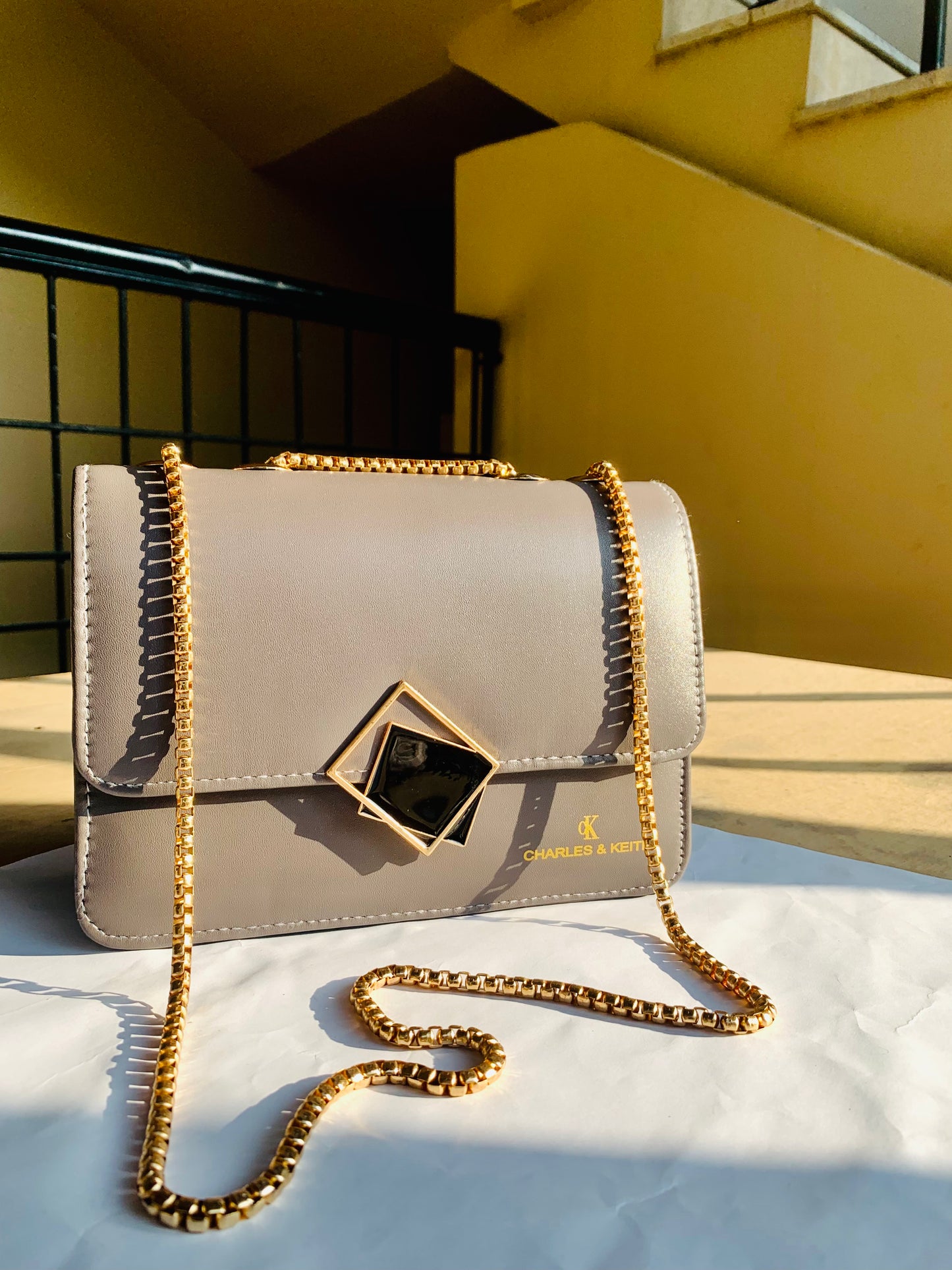 Charles & Keith   Front Flap Chain-Crossbody Bag