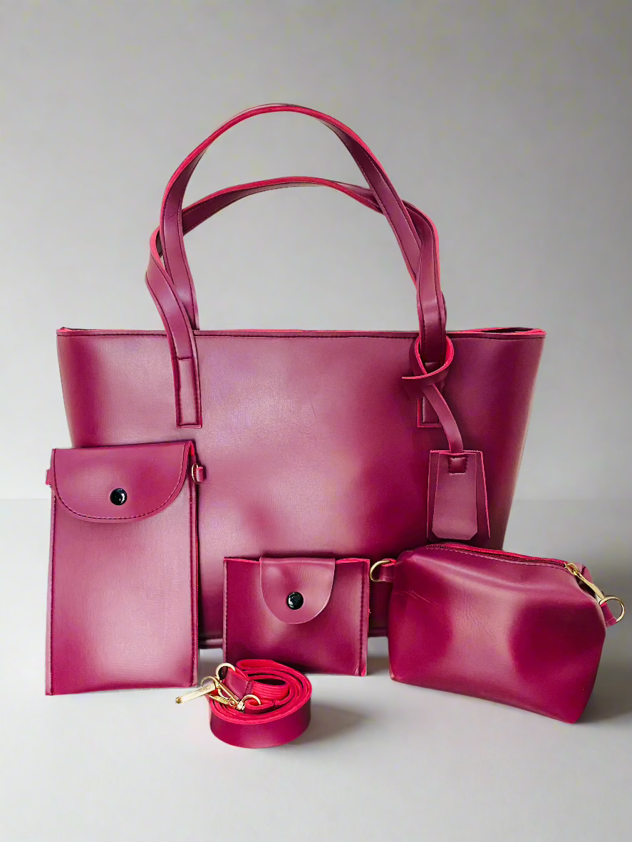 Swiss Premium Silk ToteBag - Pack of 4 - Mehroon Colour