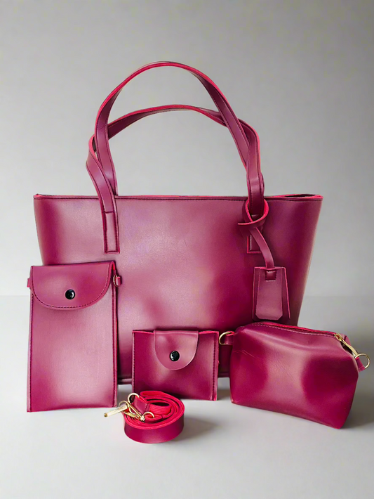 Swiss Premium Silk ToteBag - Pack of 4 - Mehroon Colour