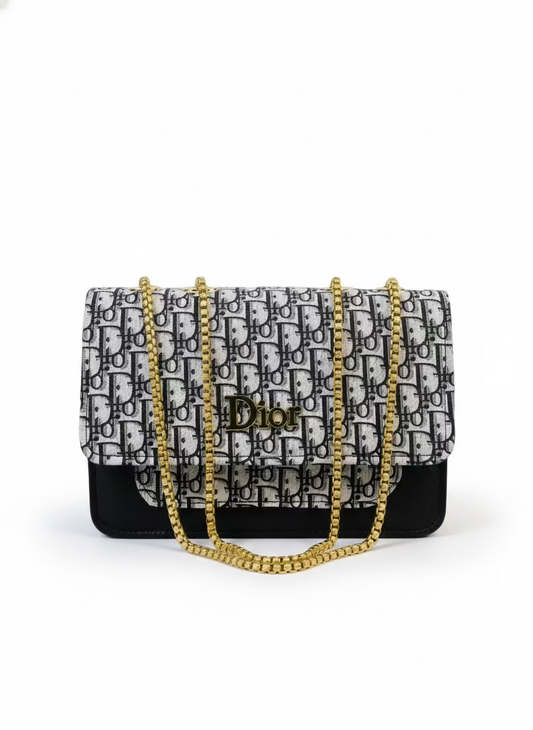 Diora Luxe Crossbody Bag - Black and White Combo - Dior Branded